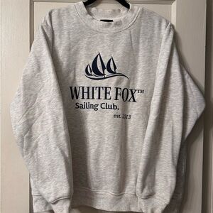 White Fox Boutique Sailing Club Sweater - Grey Marle